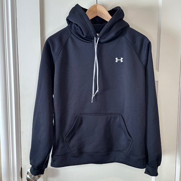 SALE 2/15 Under Armour Hooded Pullover Sweatshirt - Black, Size Small - Picture 1 of 8